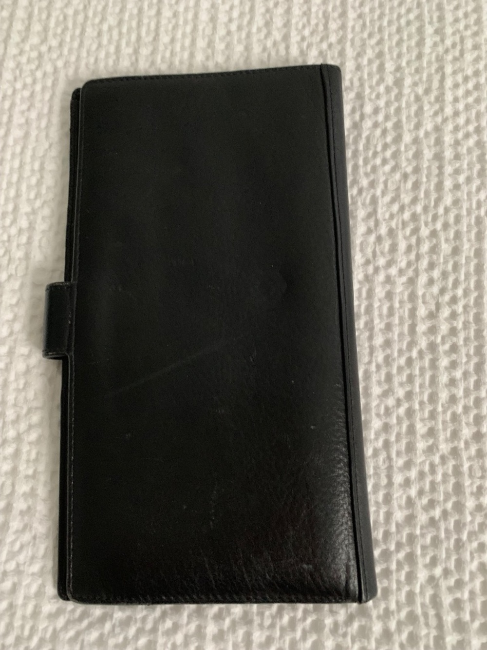 Black Leather RFID Travel Passport Wallet Organizer Holder Snap Closure - Picture 3 of 11